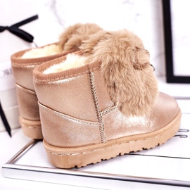 Bottes De Neige Enfant Avec Fourrure Or Rose Aurora doré 3