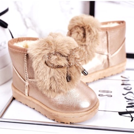 Bottes De Neige Enfant Avec Fourrure Or Rose Aurora doré 4
