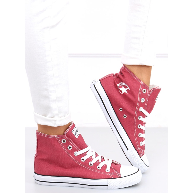 Baskets montantes Inga Blush rose 1