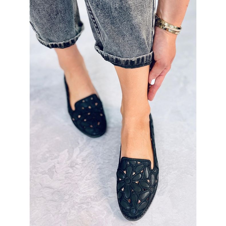 Ragna Ballerines ajourées noires 1