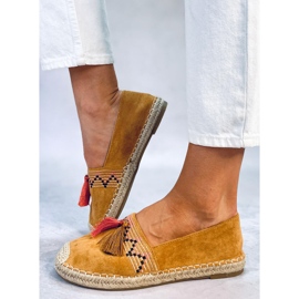 Espadrilles boho à franges Birna Camel brun 4