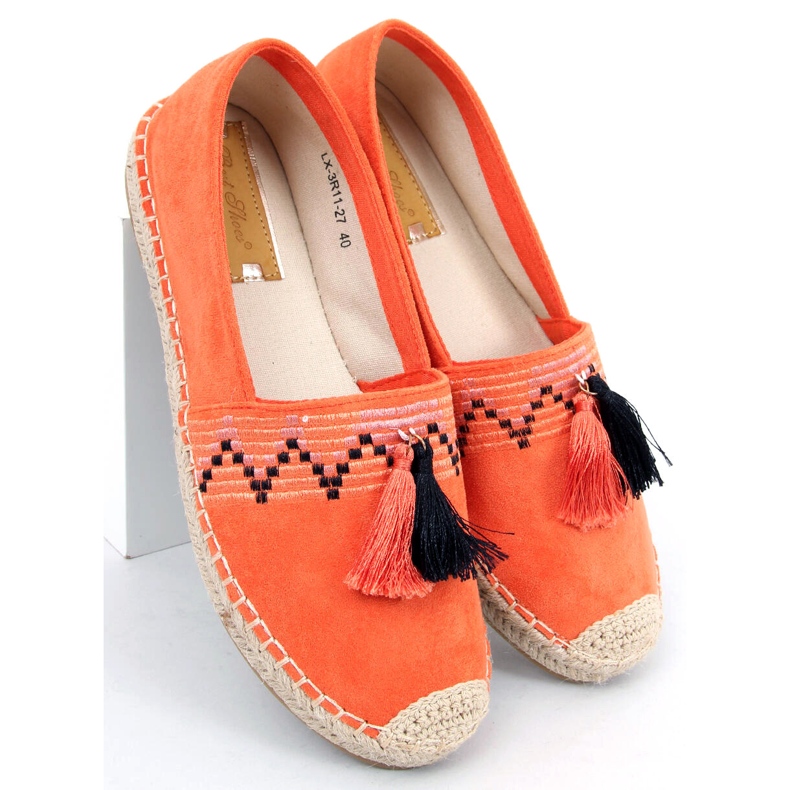 Espadrilles Boho à franges Birna Orange 2