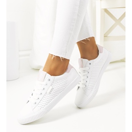 Baskets blanches femme Big Star HH274073 rose 1 Baskets blanches femme Big Star HH274073 rose 1