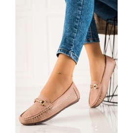Primavera Mocassins ajourés avec ornement beige rose 1