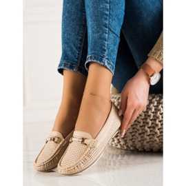 Primavera Mocassins ajourés avec ornement beige 1