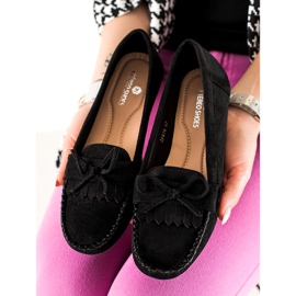 TRENDI Mocassins décontractés en daim le noir 3