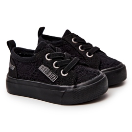 Baskets noires ajourées Big Star JJ374019 le noir 2