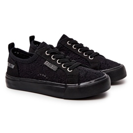 Baskets noires ajourées Big Star JJ374011 le noir 2