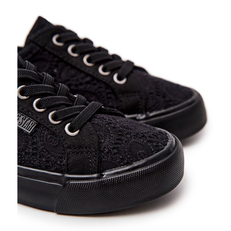 Baskets noires ajourées Big Star JJ374011 le noir 1