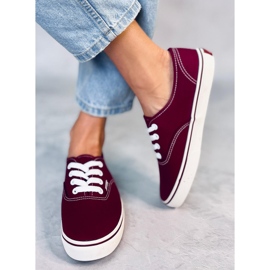 Baskets Aura Wine femme rouge 1