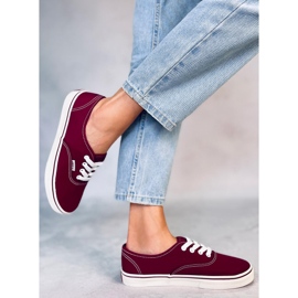 Baskets Aura Wine femme rouge 2