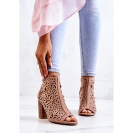 FB1 Bottines Ajourées Sur Poteau Beige Bretagne 2