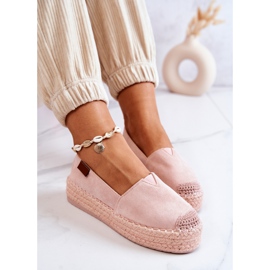 FB2 Espadrilles Slip-on en Daim Rose Lesley 1