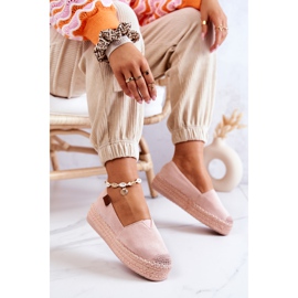 FB2 Espadrilles Slip-on en Daim Rose Lesley 4