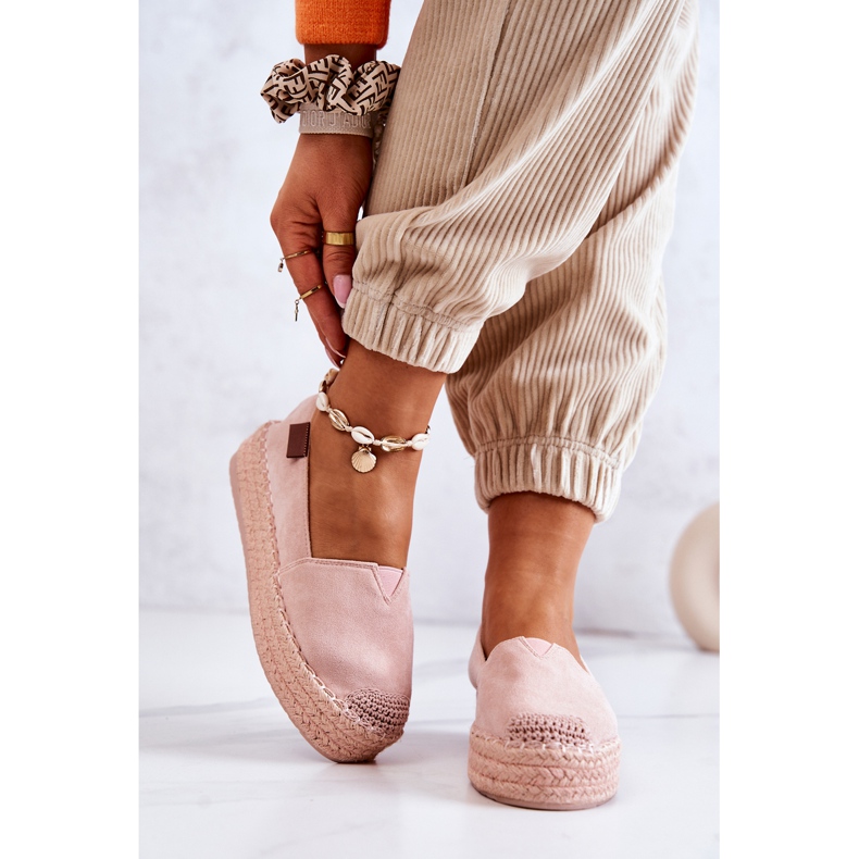 FB2 Espadrilles Slip-on en Daim Rose Lesley 2