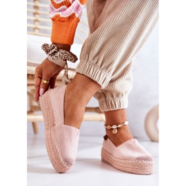 FB2 Espadrilles Slip-on en Daim Rose Lesley 3