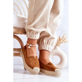 FB2 Espadrilles à enfiler en daim camel Lesley brun 6