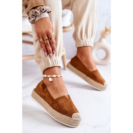 FB2 Espadrilles à enfiler en daim camel Lesley brun 5