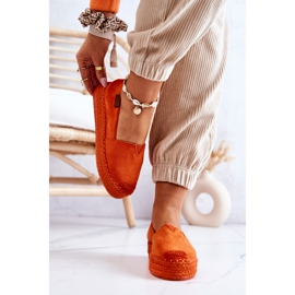 FB2 Espadrilles en daim à enfiler orange Lesley 3