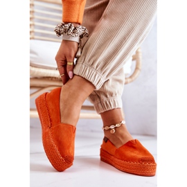 FB2 Espadrilles en daim à enfiler orange Lesley 4