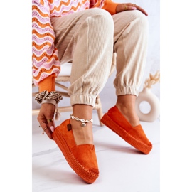 FB2 Espadrilles en daim à enfiler orange Lesley 5