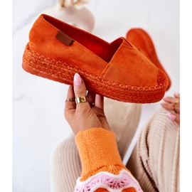 FB2 Espadrilles en daim à enfiler orange Lesley 2