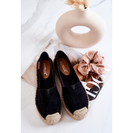 FB2 Espadrilles à enfiler en daim noires Lesley le noir 6