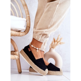 FB2 Espadrilles à enfiler en daim noires Lesley le noir 5
