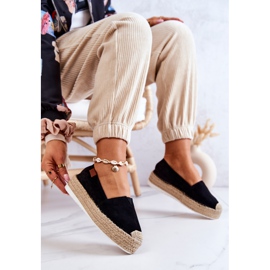 FB2 Espadrilles à enfiler en daim noires Lesley le noir 3