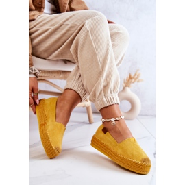 FB2 Espadrilles à enfiler en daim jaune Lesley 5