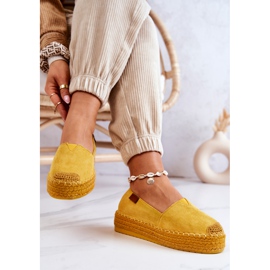 FB2 Espadrilles à enfiler en daim jaune Lesley 6