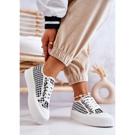 FB2 Baskets Basses Sur La Plateforme Noires Et Blanches Mischa le noir 2