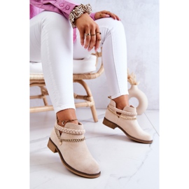 PS1 Boots Daim Avec Chaîne Beige Talitha 7