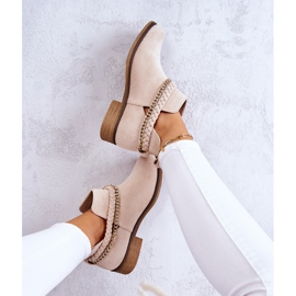 PS1 Boots Daim Avec Chaîne Beige Talitha 2