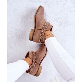 PS1 Bottines En Daim Avec Une Chaîne Marron Talitha brun 7