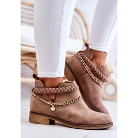 PS1 Bottines En Daim Avec Une Chaîne Marron Talitha brun 5