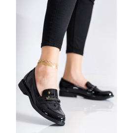 TRENDI Chaussures laquées élégantes noir 2