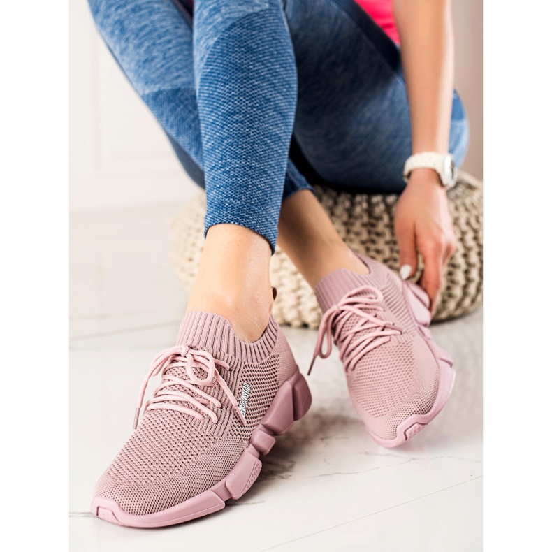 Baskets Femme Big Star JJ274266 rose 2 Baskets Femme Big Star JJ274266 rose 2