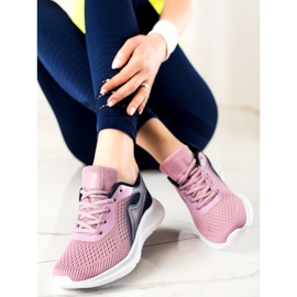 TRENDI Baskets de sport élégantes violet rose 2