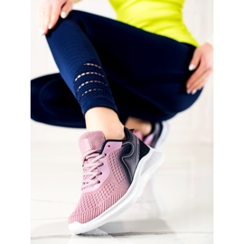 TRENDI Baskets de sport élégantes violet rose 1