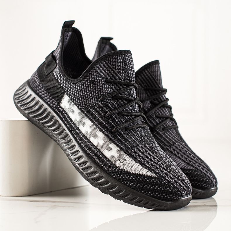 TRENDI Baskets noires pour hommes 2