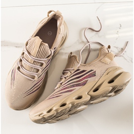 TRENDI Baskets pour hommes à la mode beige 1