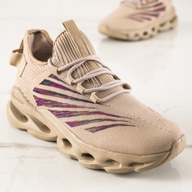 TRENDI Baskets pour hommes à la mode beige 2