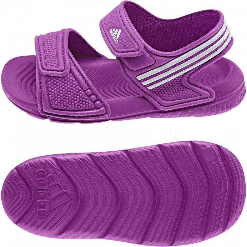 Sandales Adidas Akwah 9 Enfants B40662 violet bleu 1