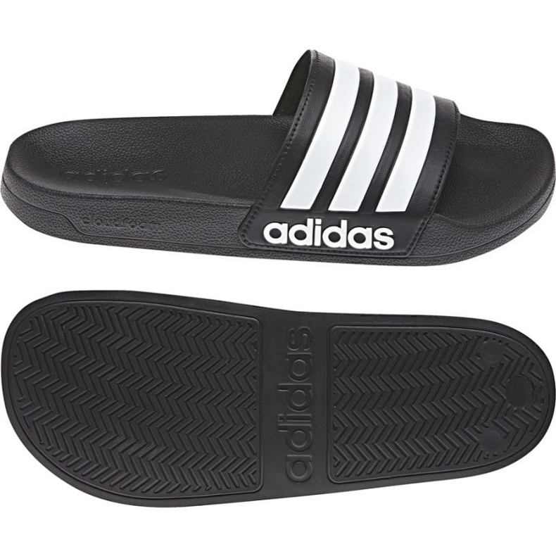 Chaussons Adidas Adilette Shower AQ1701 blanc noir 1