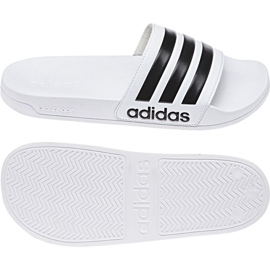Chaussons Adidas Adilette Shower AQ1702 blanche le noir 1