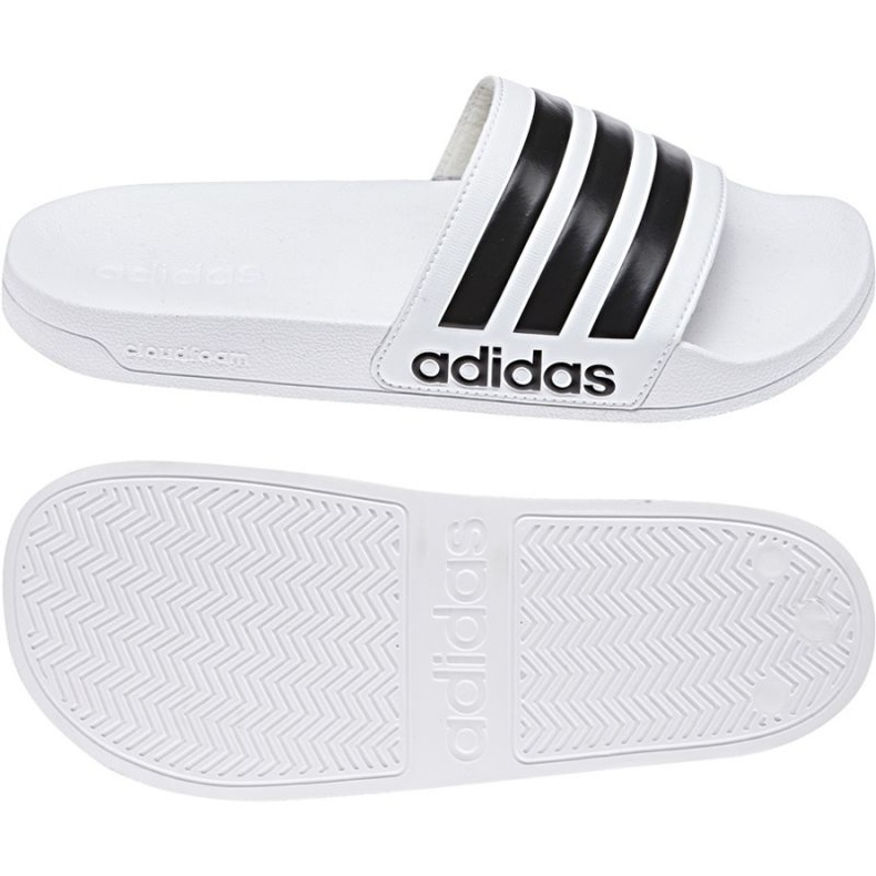 Chaussons Adidas Adilette Shower AQ1702 blanc noir 1