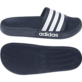 Chaussons Adidas Adilette Shower AQ1703 blanc bleu marine 1