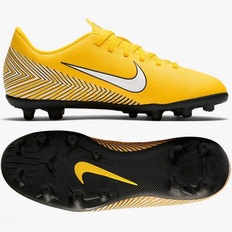 Nike Mercurial Vapor 12 Club Neymar Mg Jr AO9472-710 chaussures de football multicolore jaunes 1 Nike Mercurial Vapor 12 Club Neymar Mg Jr AO9472-710 chaussures de football multicolore jaunes 1
