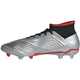 Chaussures de foot Adidas Predator 19.2 Fg M F35601 noir argent argent 1
